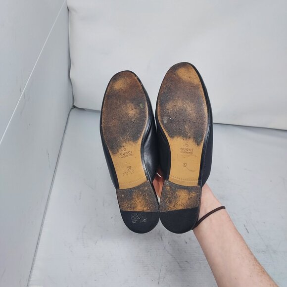 Gucci Black Horsebit Rose Floral Embroidery Princetown Slide Mule - Picture 2 of 12